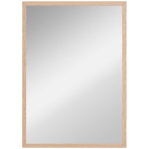 Espejo de pared 50x2x70 cm mdf, vidrio color marrón Homcom