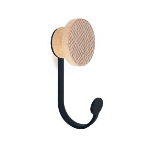 Colgador de pared rei ce551 | 38x86x24 mm | negro poro-crudo