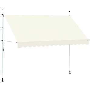 vidaXL toldo retráctil de operación manual 350 cm crema