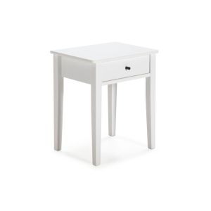Mesita de noche de 1 cajón y patas 46x55 cm vika blanco