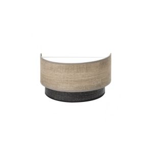 Aplique colet 1xE27 negro/madera gris 17x30x15 cm