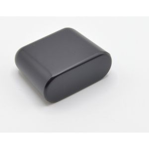 Tirador para mueble rectangular de zamac 80x36 mm cromo y plata
