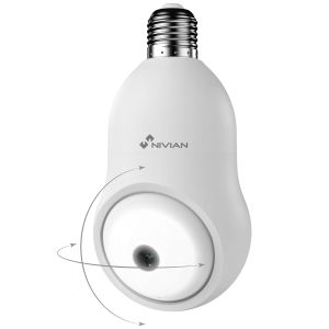 Cámara de vigilancia Wi-Fi tipo bombilla E27-2k-movimiento 360º