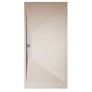 Plato de ducha pizarra edis crema  70x180 cm rejilla acero inox.