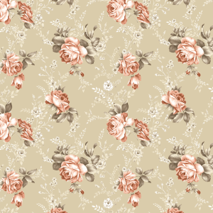 Papel pintado floral rosa café 60cm por 300cm