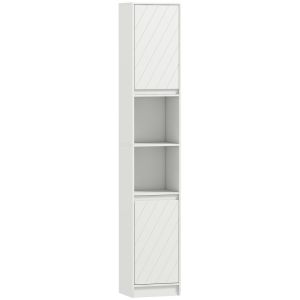 Columna de baño 30x24x170 cm color blanco Homcom, hogar - climatización