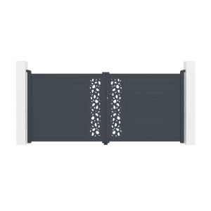 Puerta batiente sunny 350x160 cm + postes elda + tanker b700
