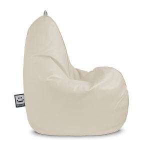 Puff pera relax polipiel para exterior o interior crudo xl
