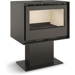 Tj - estufa de leña con pie central modelo jucar 49 de 6,4 kw