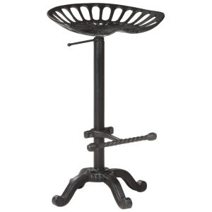vidaXL taburete de cocina hierro fundido negro