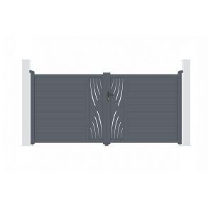 Puerta automática batiente veleta 3m a.160cm + motor tanker b700