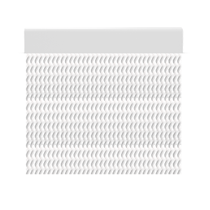 Cortina para puertas de PVC cabo transparente con blanco / 90 x 210