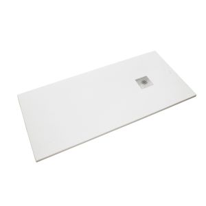 Sindesliz plato ducha antideslizante stone blanco 100x70