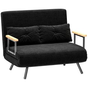 Sofá cama doble 102x73x81 cm terciopelo sintético, espuma Homcom