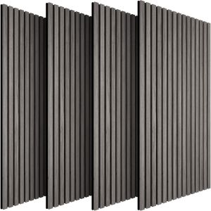4 paneles de pared decorativos madera roble gris claro