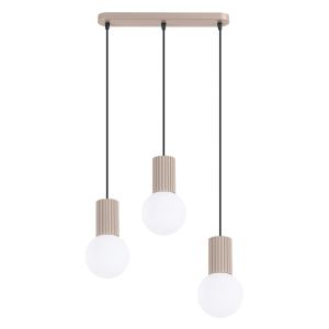 Lámparas colgantes halo 3 taupe aluminio/vidrio 40x120x6cm