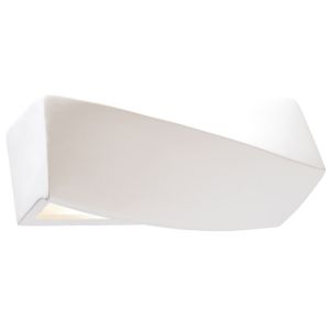 Lámpara de pared sigma 1 blanco cerámica/vidrio 35x12x16cm