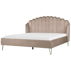 Cama terciopelo ambillou 180 x 200 cm gris pardo