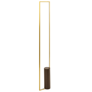 Lámpara LED de pie patricio metal dorado