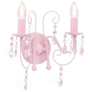 Elegante aplique de pared para interiores con cuentas brillantes
