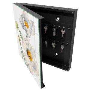Caja de llaves 30x30x5 flores naturaleza, apertura izquierda tulup