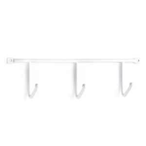Perchero de pared rei c1030 | 205x54x41 mm | blanco mate