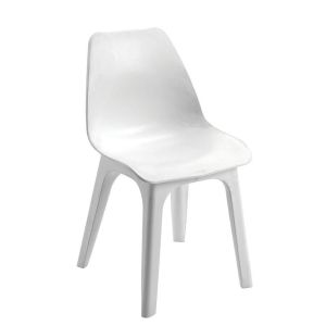 Silla resina eolo reforzada blanca