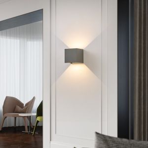 Nettlife aplique pared LED gris 10x10