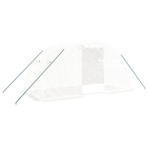 vidaXL invernadero con estructura de acero blanco 8 m² 4x2x2 m