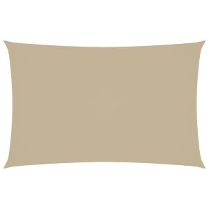 vidaXL toldo de vela rectangular tela oxford beige 2x5 m