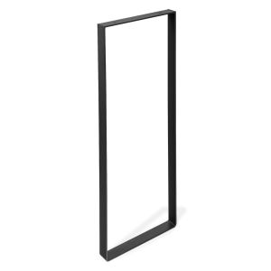Pata atornillable rectangular para mesa consola rei en acero negro mate