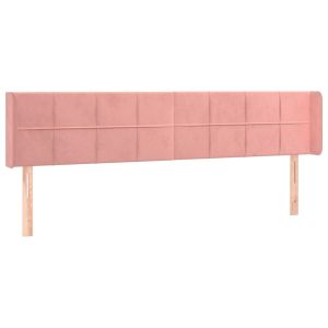 vidaXL cabecero con LED de terciopelo rosa 203x16x78/88 cm