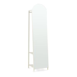 Espejo de pie y perchero 2 en 1 frenraby 165x40x35 cm - oatmeal [en.casa]