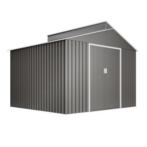 Caseta metálica jardín 7.25m² Wasabi metalizado tragaluz 2 puertas
