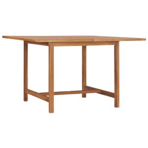 vidaXL mesa de comedor de jardín madera maciza de teca 110x110x75 cm