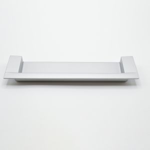Tirador de copa rectangular para mueble en zamac 180x45 mm aluminio