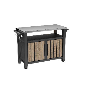 Mueble arcon para barbacoa deco grande marron de resina keter