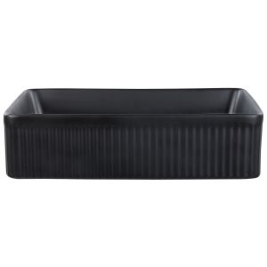 Lavabo sobre encimera geldo 50 x 34 cm cerámica negro