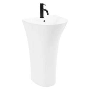 Rea lavabo de pie rita white round, 48x42x83,5 cm