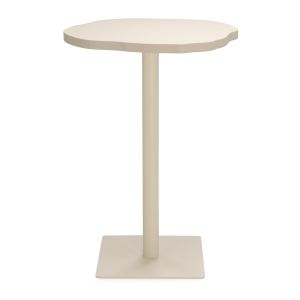 Mesa de comedor 70x70x110 stoneskin, metal topo