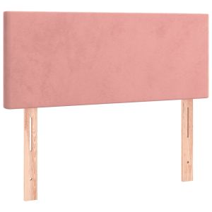 vidaXL cabecero con LED de terciopelo rosa 90x5x78/88 cm