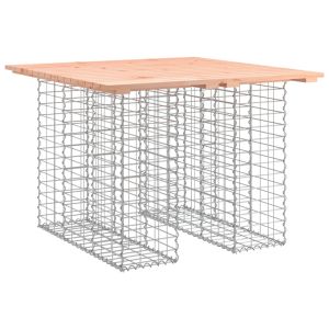 vidaXL banco jardín diseño gaviones madera abeto douglas 100x102x72 cm