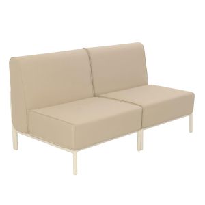 Oviala - conjunto modular de jardín bajo para 2 personas beige