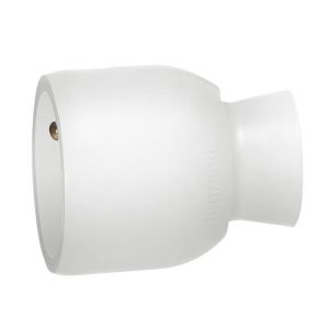 Enchufe eléctrico hembra - 2 fases + tierra - salida derecha - blanco