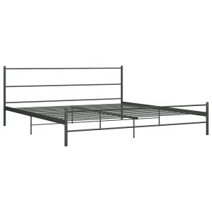 vidaXL estructura de cama sin colchón metal gris 180x200 cm