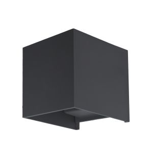 Aplique para exterior cubo LED 2x6w 3000k gris antracita ip54