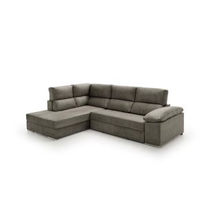 Sofa cama chaise longue fiorella  gris oscuro izquierda