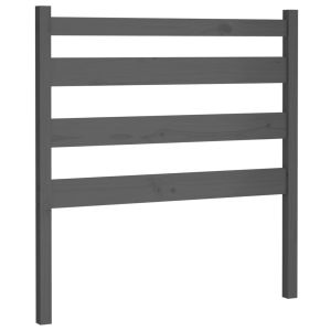 vidaXL cabecero de cama madera maciza de pino gris 96x4x100 cm