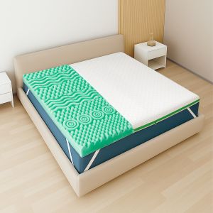 The white stone sobrecolchón 160x200 en memory foam breeze de 9 zonas