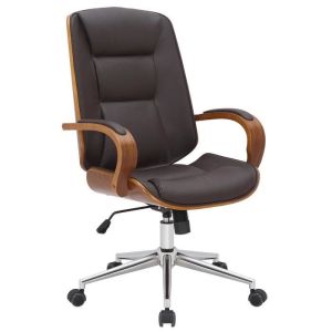 Silla de oficina con reposabrazos - nuez marrón